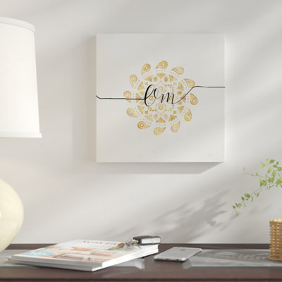 « namaste iii », art textuel sur toile tendue