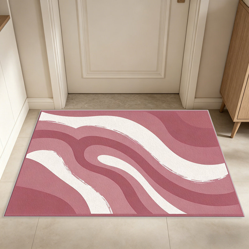 Blush Pink Wave   area rugs for Living Room, Soft and Comfortable, Suitable for all seasons, easy to maintain, machine washable Indoor floor mat, Under Table Farmhouse suitable for Bedroom, Dining Room, Study,  Balcony, Home Decor Patio
