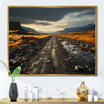 Blaz Road or et gris coucher de soleil II sur toile