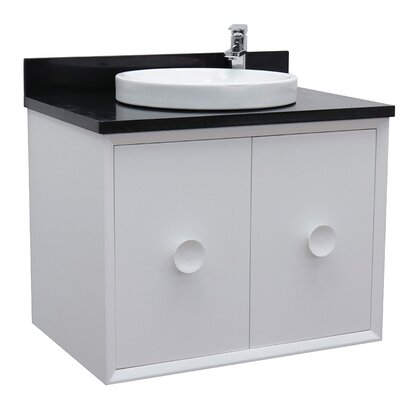 Crumley 31"" Wall-Mounted Single Bathroom Vanity Set -  George Oliver, 524F607FA7D24BFDB1357403B4149FAE