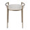 Madlyn 19 in. W Round Marble and Iron Side Table