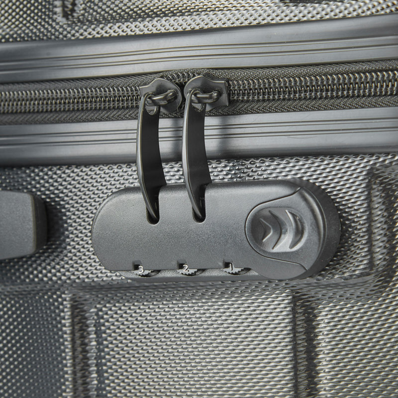 3pc Abs Black Luggage Set