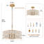 Lustre tambour en cristal 5 lumières Khyryn-1800251571