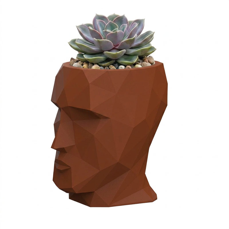 Adan Planter, 39.25" H x 37.75" W x 27.5" D, Clay