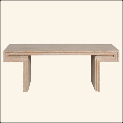 American Vintage Industrial Coffee Table, Premium Reclaimed Wood Texture Rectangular Design, Double-Tier Structure With, Easy Assembly For Living Room by Ebern Designs