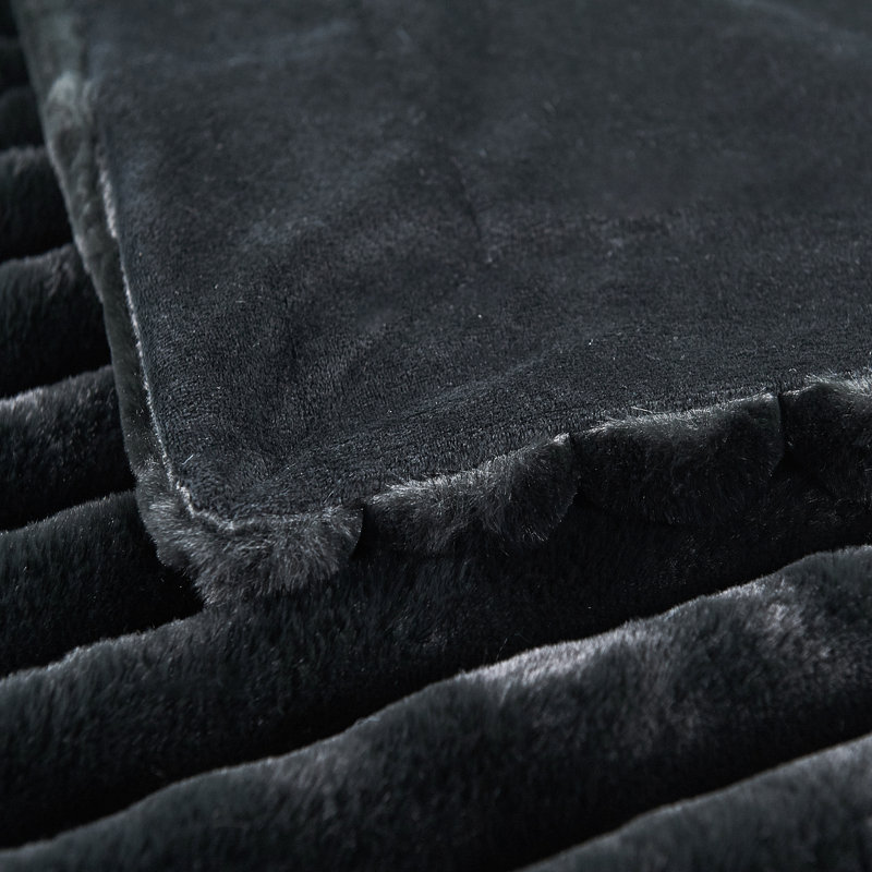Throw Blanket, Black, 152.4cm x 203.2cm