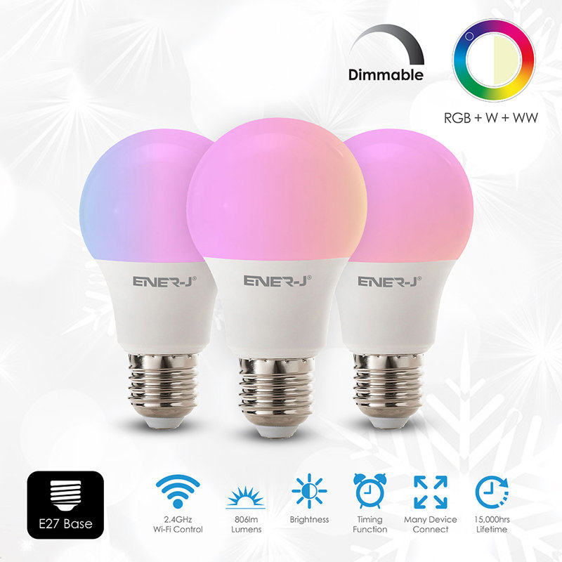 Ener-J Colour Changing Sky Cloud LED 3D Effect Panels 60x60 40W Set of 4 with Remote