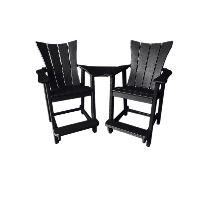 Ensemble de tabourets de bar Ponemah, Noir