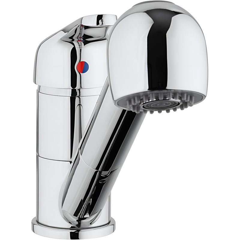Piralla Creta Pull Out Kitchen Faucet, Chrome