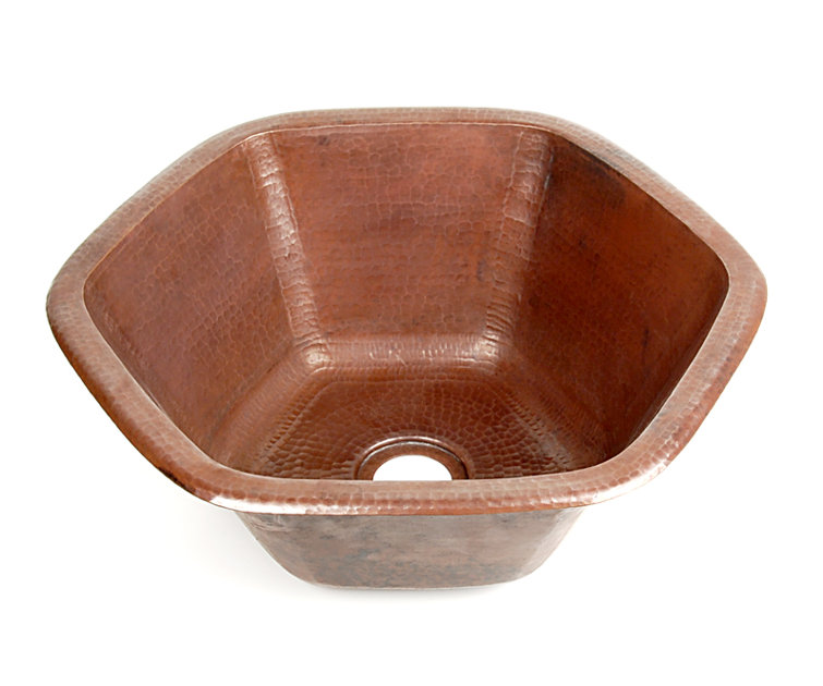 17'' L Single Bowl Copper Kitchen Sink