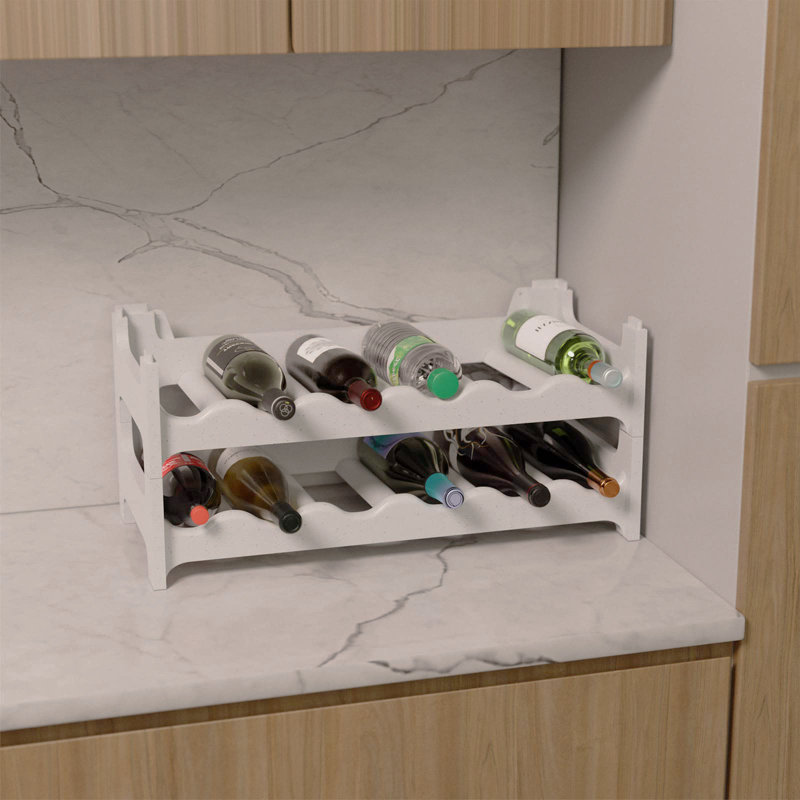 Torresdale Tabletop Wine Bottle Rack, Granite Grey