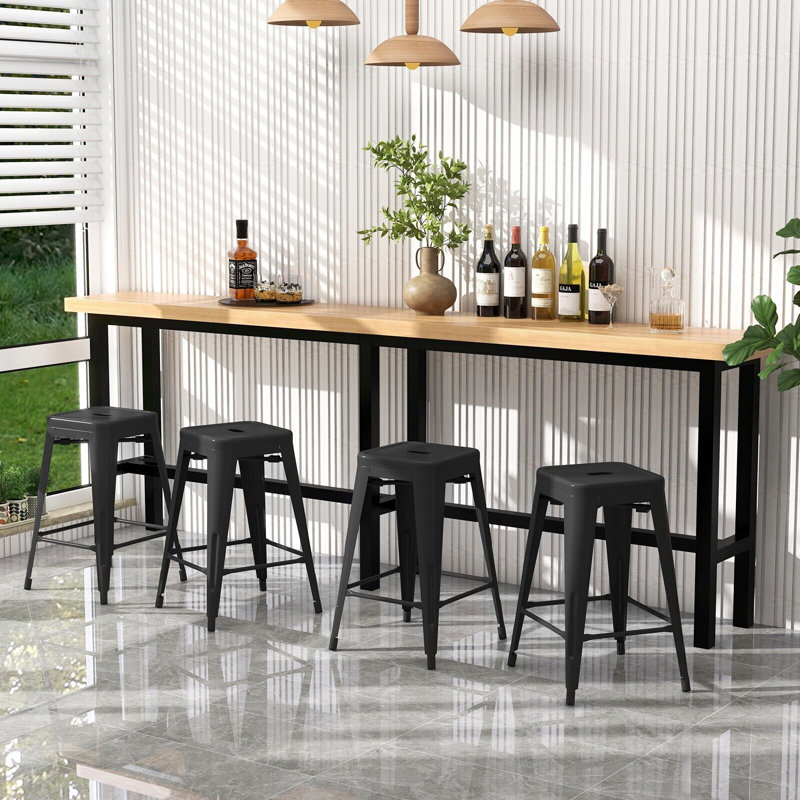 Agaath Bar Stool, Black