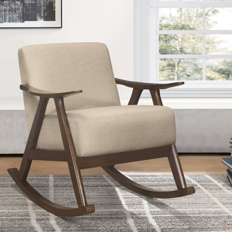 Chaise berçante Caimin, Beige en double