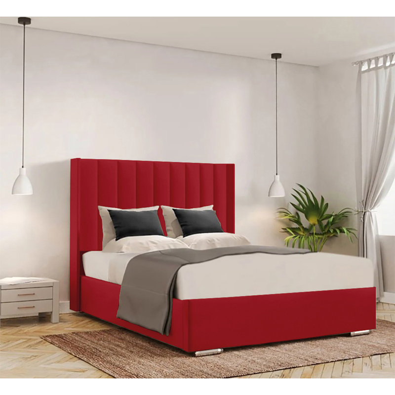 Chiedu Bed Frame, Single, Red
