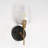 Adelgunde Modern Blcak Brass Wall Sconce