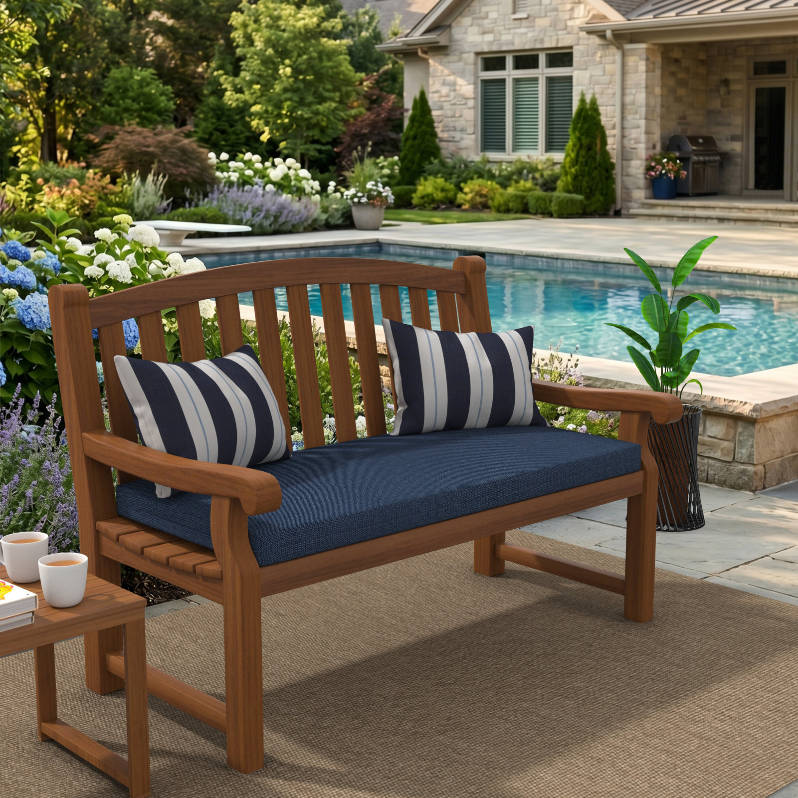 Outdoor Sunbrella® Cushion, Spectrum Indigo Sunbrella®