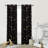 Gold Star Foil Print Room Darkening Thermal Insulated Grommet Curtain Panels (Set Of 2)-1491217691-1491217693