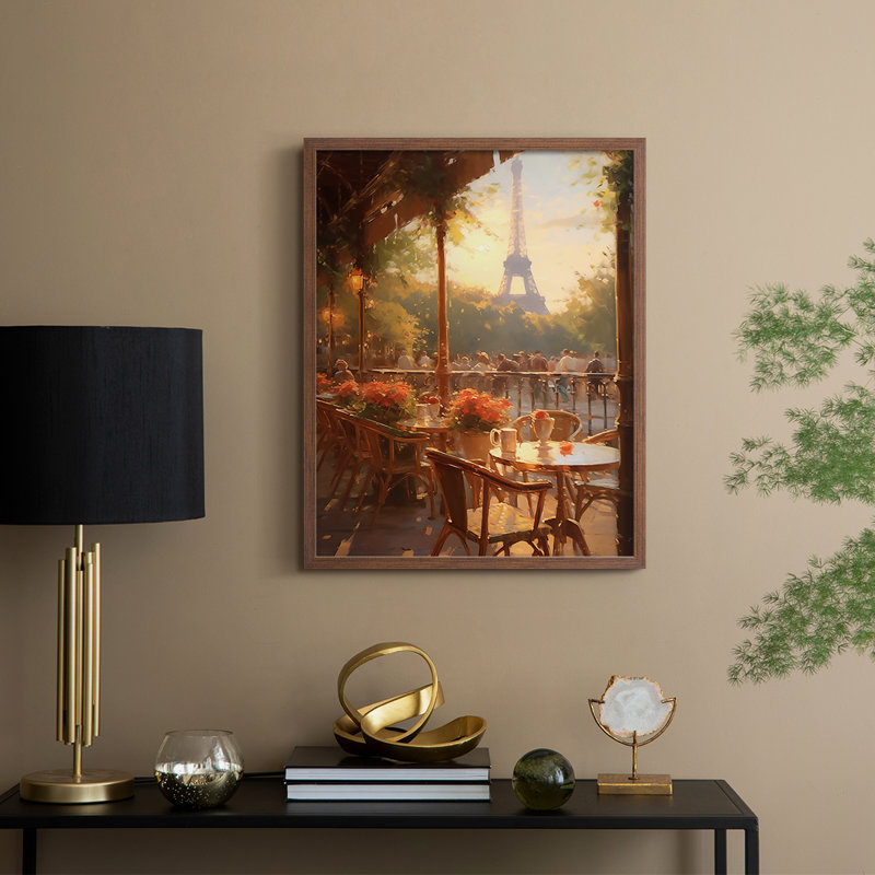 «LANDSCAPES Series» CCXXXI, reproduction encadrée - bois massif, H 11 po x l 9 po, Noyer