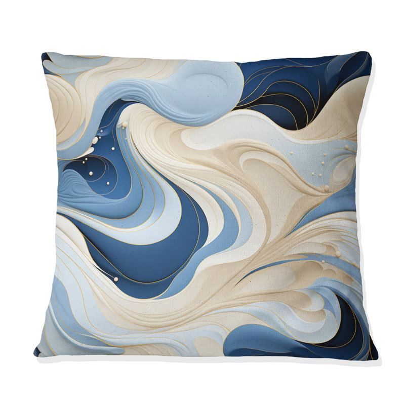 Coastal Minimalism Boho Pattern - Printed Throw Pillow, 16"H x 16"W