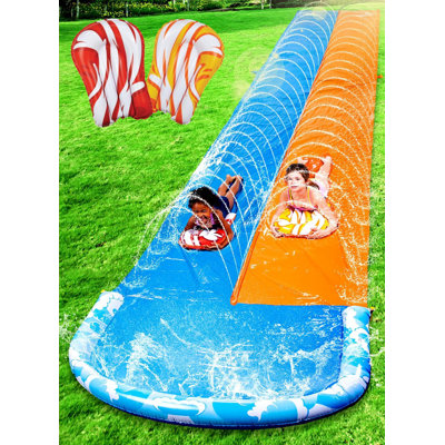 32.5ft Water Slide and 2 Inflatable Boards