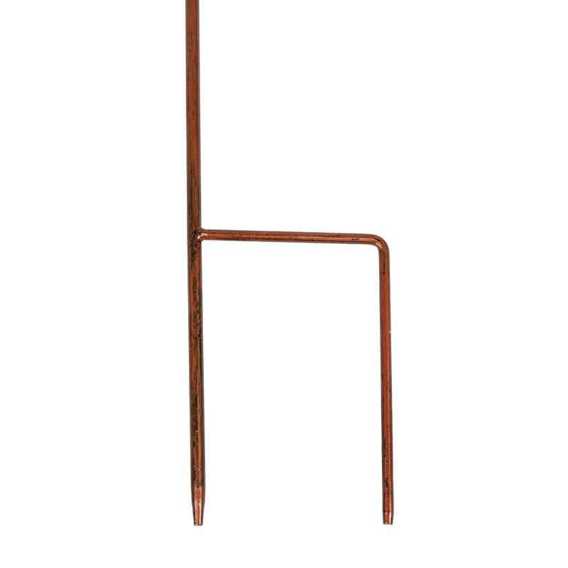 Copper Powder-Coated Iron Twirling Twigs 48" Garden Wind Spinner