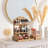 Cyprio Wood 3 Compartment Makeup Organizer