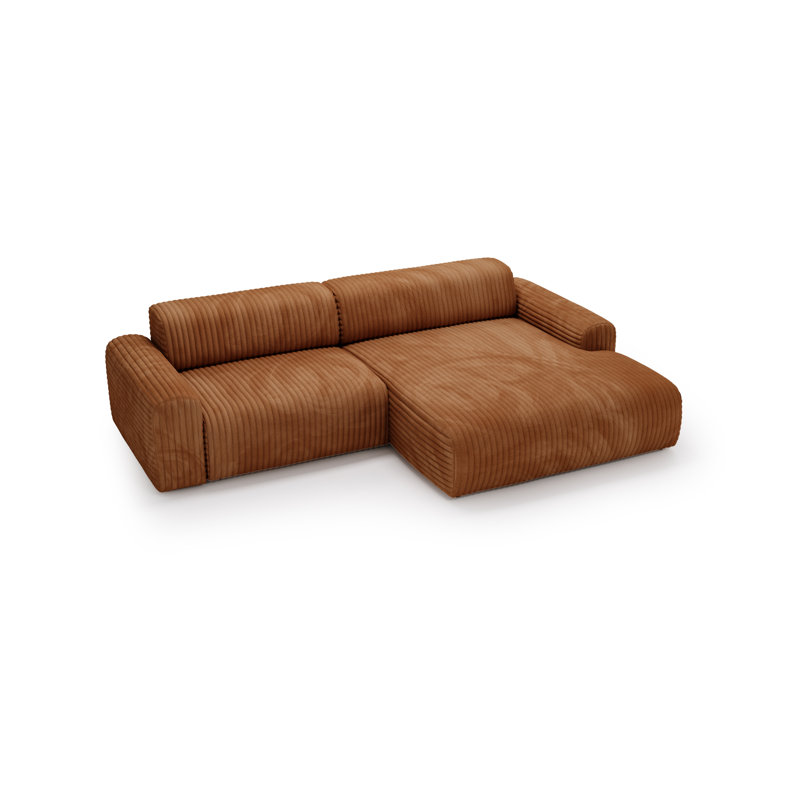 Tashari 3 Seater Corner Sectional, Caramel