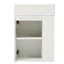 Meuble-lavabo flottant moderne de 18,5 po avec lavabo en résine - parfait pour les petites salles de bain, rangement à gauche