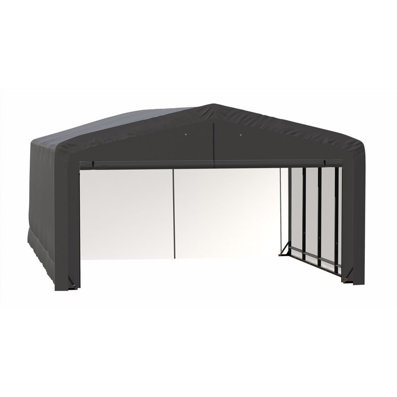 Garage Shelterube résistant au vent et à la neige, 20 x 32 x 12, gris