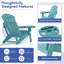 Ensemble de 4 chaises Adirondack réglables Hdpe-1664118196