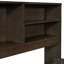 Lit de jour double avec 2 armoires de chevet, 4 tiroirs et tablettes supérieures fabuleuses pour des tablettes remarquables, brun antique-1468359987