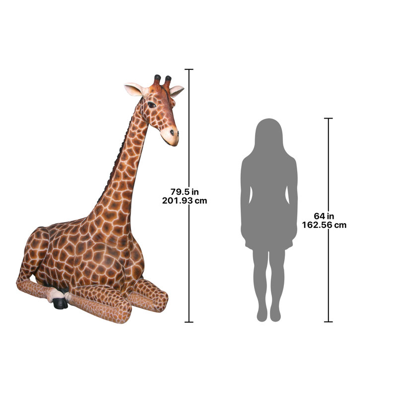 Statue de jardin giraffe assis dakarai