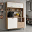 Garde-manger 71 po Elara avec huche pour micro-ondes et crochets intégrés