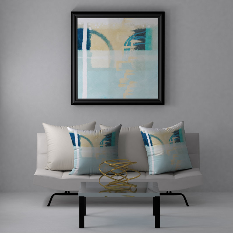 Abstract Reversible Throw Pillow, 24" x 24"
