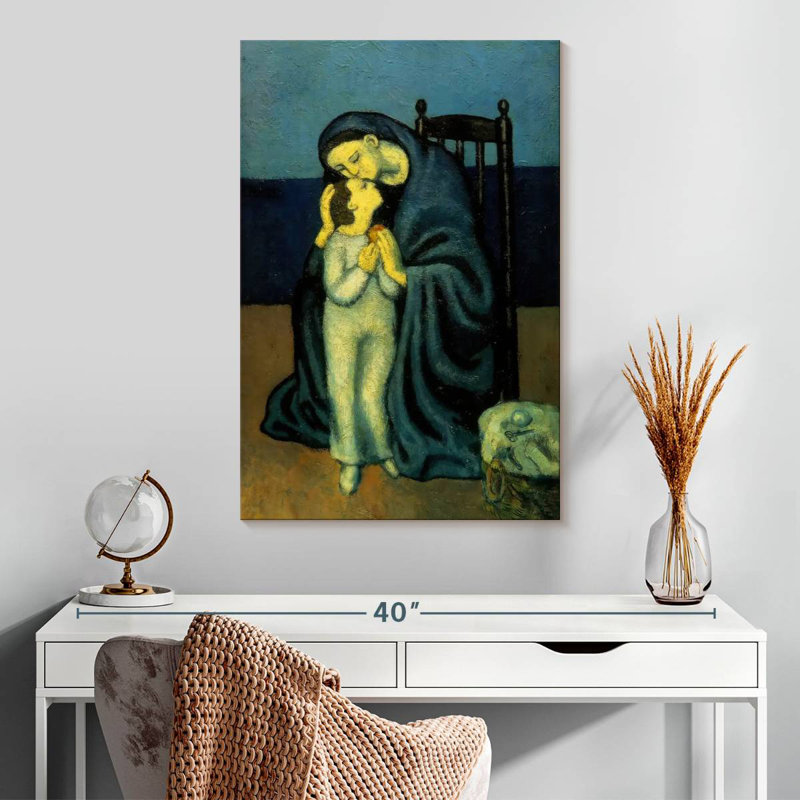 Lelend, mère et enfant, 1901, H 30 po x l 20 po