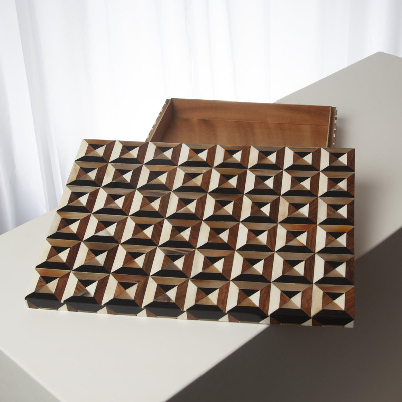 Triangle Marquetry Box-Lg