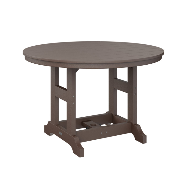 Table de bar ronde Berlin Garden, H 39,5 po x l 48 po x P 48 po, Brun chocolat