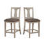 Ensemble de salle à manger de style rustique blanc antique 5 pièces ensemble de salle à manger à hauteur de comptoir avec tablettes et chaises hautes