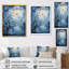 Reproduction d'art sur toile bleu et blanc au clair de lune II - paysage d'arbres-91361521-91361527