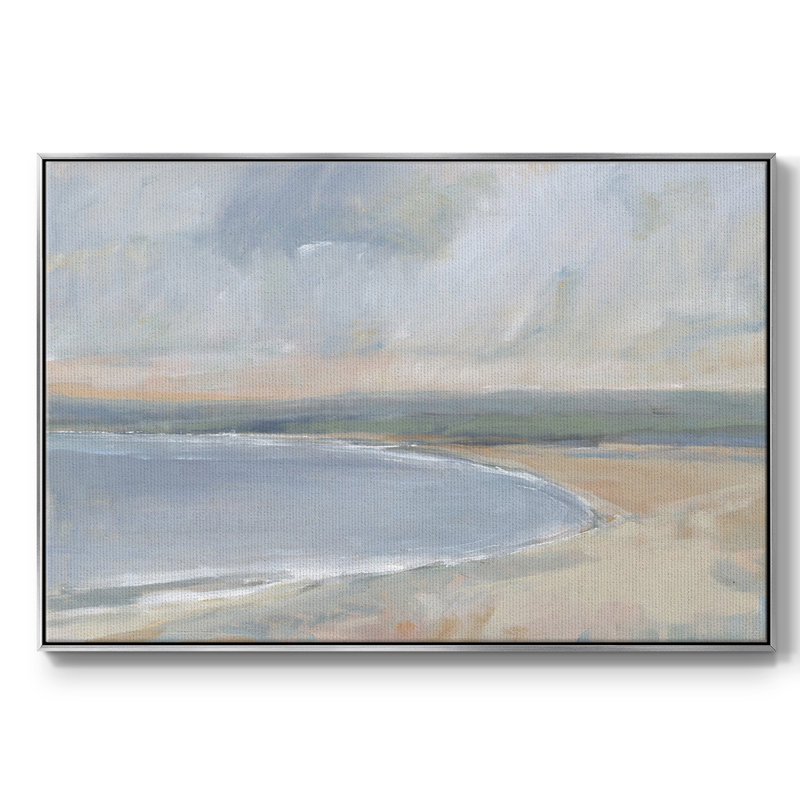 «Coastal Study II», reproduction sur toile, Argent, H 25 po x l 37 po x P 2 po