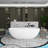 66.9'' x 29.5'' Freestanding Soaking Solid Surface Bathtub