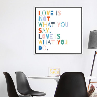 Rainbow Words I 1 Piece Wall Art on Canvas