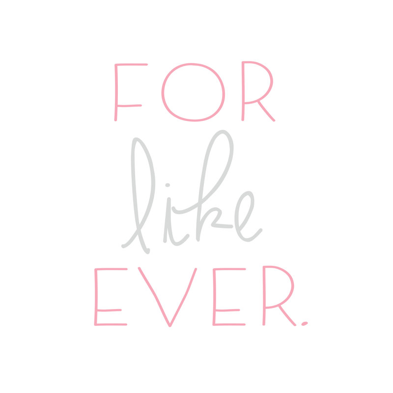 For Like Ever - Wrapped Canvas Print, 91cm H x 91cm W