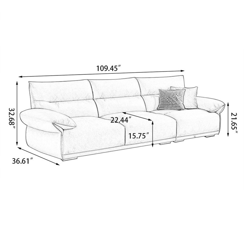 Coussin modulaire 100% polyester Coffee, Café