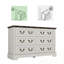 Commode 6 tiroirs en bois avec poignées en métal