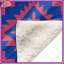 Couvertures à motif aztèque rose et bleu-130857283