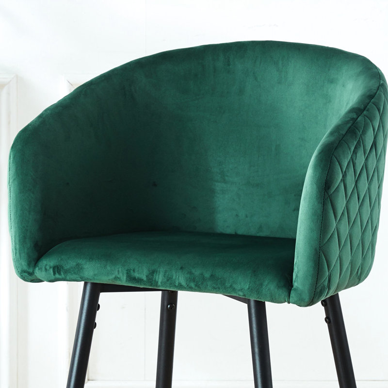 De 2 tabourets de comptoir recouverts de velours, pieds en métal noir pour pub, restaurant, ferme, salon, 2 tabourets de bar, centres de divertissement