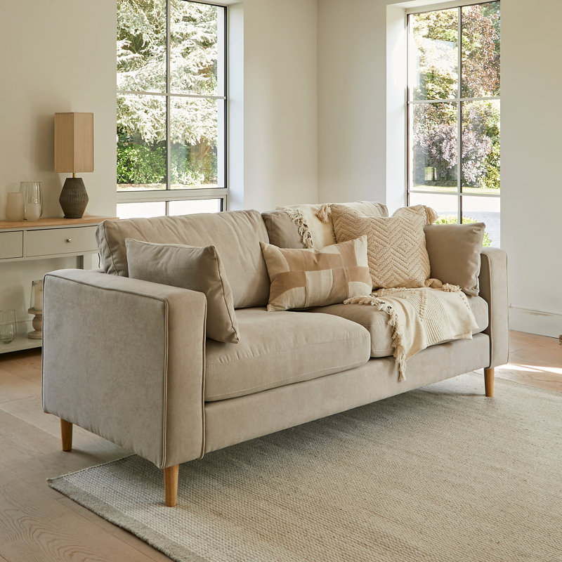 Floresville Sofa, 2 Seater, Soft Beige, Pale Oak