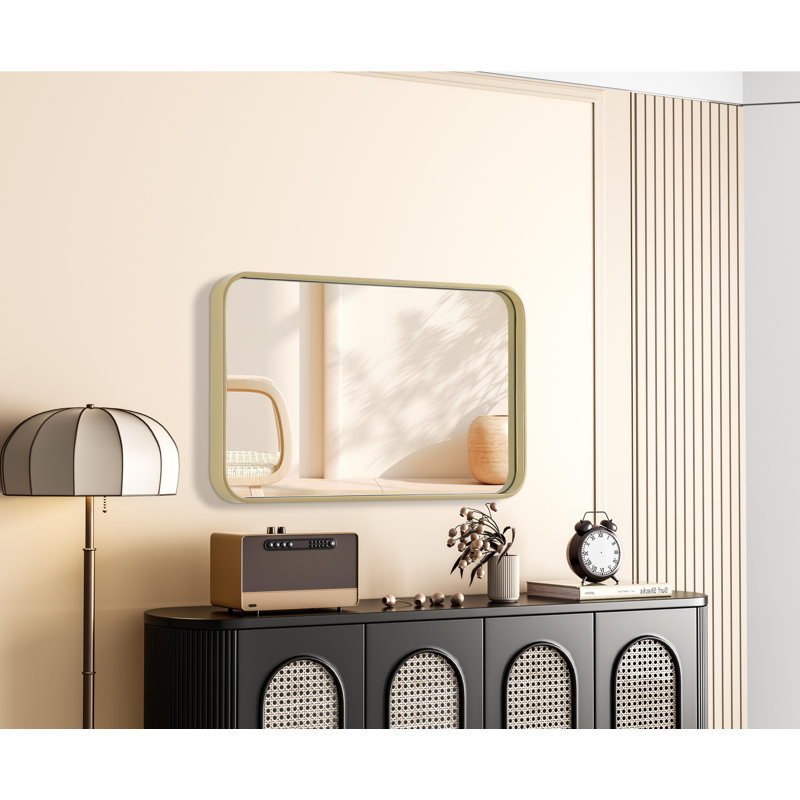 Erath Contour Metal Mirror, 30" x 18", Brass