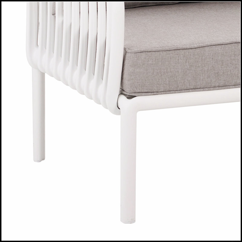 Ensemble de conversation de patio 3 pièces avec table basse carrée, coussins épais et imperméables pour une assise extérieure confortable